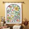 Herrschners Autumn Stained Glass Lap Quilt Top Stamped Cross-Stitch Kit